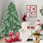 7.5FT Blue-Green Tint Christmas Tree with 2908 PE+PVC Tips ? Unique Full-Bodied Tree with Hinged Branches, Easy Assembly, Stable Metal Stand, Eye-Catching Holiday Decor - Image 2