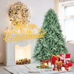 7.5FT Blue-Green Tint Christmas Tree with 2908 PE+PVC Tips ? Unique Full-Bodied Tree with Hinged Branches, Easy Assembly, Stable Metal Stand, Eye-Catching Holiday Decor - Image 3