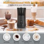 Electric Milk Frother Steamer 4 in 1 Multifunctional Hot Cold Milk Foam Maker Temperature Control Automatic Quiet Milk Warmer Latte Cappuccinos Diamond Design - Image 2