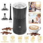 Electric Milk Frother Steamer 4 in 1 Multifunctional Hot Cold Milk Foam Maker Temperature Control Automatic Quiet Milk Warmer Latte Cappuccinos Diamond Design
