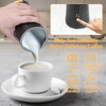 Electric Milk Frother Steamer 4 in 1 Multifunctional Hot Cold Milk Foam Maker Temperature Control Automatic Quiet Milk Warmer Latte Cappuccinos Diamond Design - Image 3