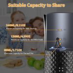 Electric Milk Frother Steamer 4 in 1 Multifunctional Hot Cold Milk Foam Maker Temperature Control Automatic Quiet Milk Warmer Latte Cappuccinos Diamond Design - Image 4