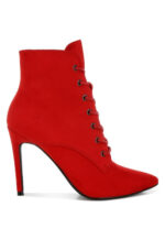 Agmati Lace Up Stiletto Boots - Image 2