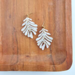 Petite Palm Earrings - Seashell - Image 3