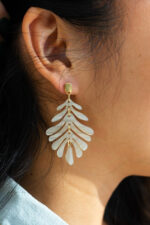 Petite Palm Earrings - Seashell - Image 6
