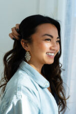 Petite Palm Earrings - Seashell - Image 5