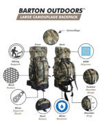 Camouflage 30" Hiking/Camping Water-Resistant Mountaineer's Backpack - Image 2