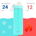 DRINCO® 22oz Stainless Steel Sport Water Bottle - Teal - Image 3