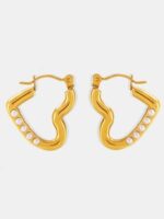 Out of State - Stainless Steel Heart Earrings - Image 2