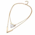 Marble Chevron Double Layer Necklace - Image 5