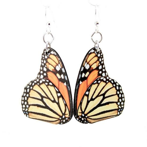 1561_-_Monarch_Butterfly_wing_Earrings.jpg Monarch Butterfly Earrings #1561 - Image 1