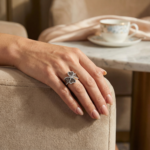 Women's 1.5ct Cognac Lab Diamond Heart Ring | 10K Yellow Gold | Draco - Image 3