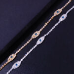 Vintage Bule Evil Eye Anklet Bracelet Beach Women Crystal Anklet - Image 3