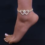 Double Heart Anklet Bracelet for Women Beach Ankles Jewelry - Image 4