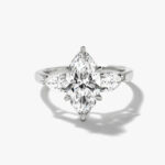 2.1ct Lab Diamond Ring | Marquise Dawn | IGI Certified | 10K White
