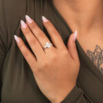 2.1ct Lab Diamond Ring | Marquise Dawn | IGI Certified | 10K White - Image 4