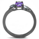 TK3169 - IP Light Black  (IP Gun) Stainless Steel Ring with AAA Grade - Image 3