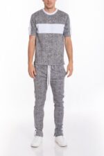 Print Track Pants with Side Stripe Streetwear Pants Skinny Fit TP0561 - Image 2