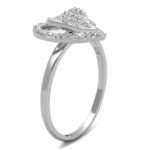 TS192 - Rhodium 925 Sterling Silver Ring with AAA Grade CZ  in Clear - Image 4