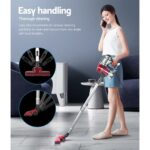 Devanti Corded Handheld Bagless Vacuum Cleaner - Red and Silver - Image 4
