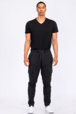 Cotton Blend Cargo Joggers J114 - Image 4
