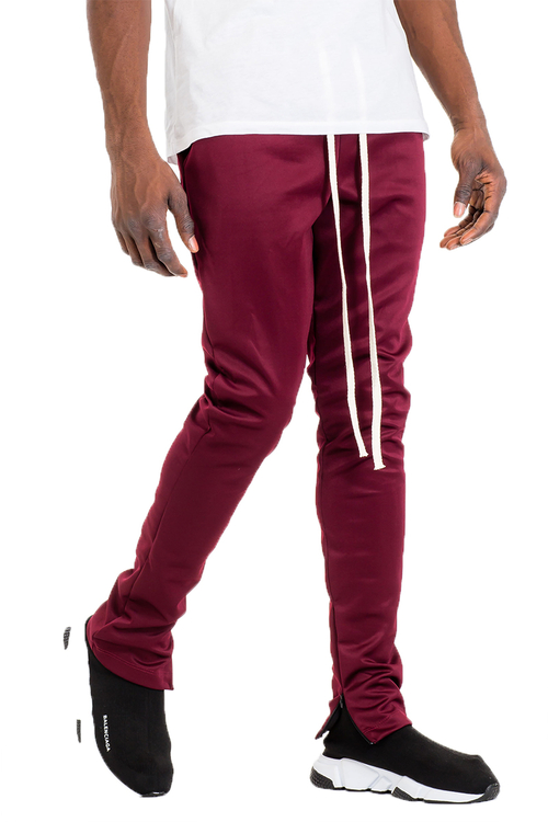 data-132.jpg SIMPLE TRACK PANTS- BURGUNDY P201 - Image 1