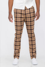 Plaid Slim Fit Trouser Pants SR005 - Image 2