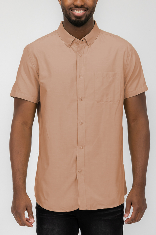 data-158.jpg SIGNATURE SHORT SLEEVE BUTTON DOWN SHIRT M3514 - Image 1