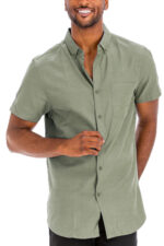 SIGNATURE SHORT SLEEVE BUTTON DOWN SHIRT M3514