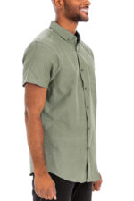 SIGNATURE SHORT SLEEVE BUTTON DOWN SHIRT M3514 - Image 2