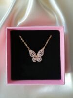 24K Butterfly Pendant Necklace - Image 2