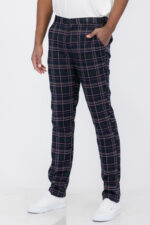 Plaid Slim Fit Trouser Pants SR008