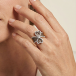 Women's 1.5ct Cognac Lab Diamond Heart Ring | 10K Yellow Gold | Draco - Image 2