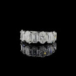 4.9ct Lab Diamond Ring | Oval & Emerald Half Eternity | IGI Certified - Image 4