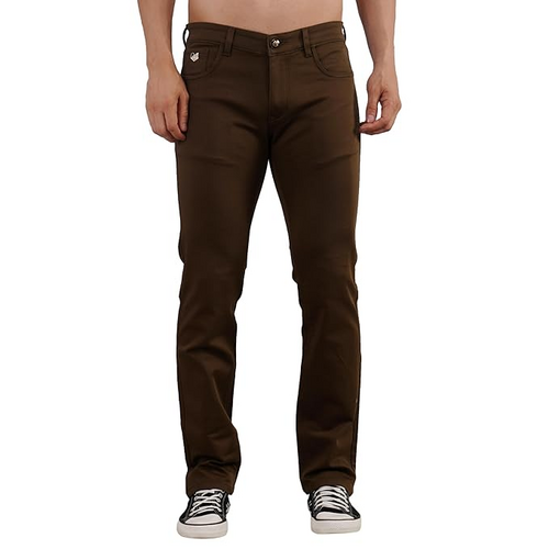 getpubthumb-10.png Men's Mid Rise Cotton Denim Jeans (Size-L) (Color-DARK BROWN) - Image 1