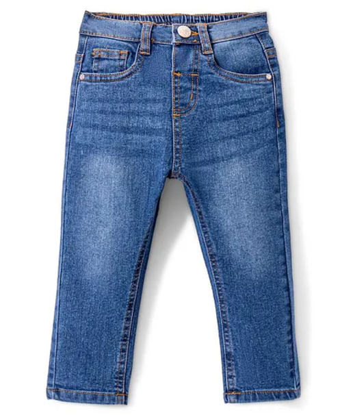 getpubthumb-11.png Denim Full Length with Stretch Washed Jeans - Medium Blue - Image 1
