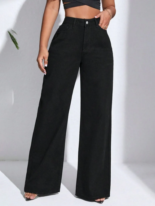 getpubthumb-14.png Women's Cotton High Rise Denim Jeans(Size34)(Colorblack) - Image 1