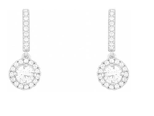 getpubthumb-43.png Crystal Halo Drop Earrings in Silver - Image 1