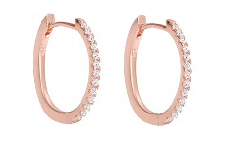 getpubthumb-46.png Rose Gold Diamond Pave Hoop Earrings - Image 1