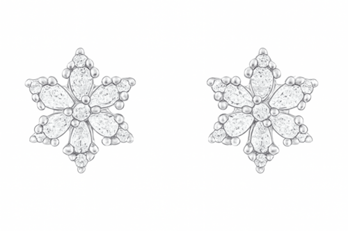 getpubthumb-50.png Diamond Snowflake Stud Earrings - Image 1