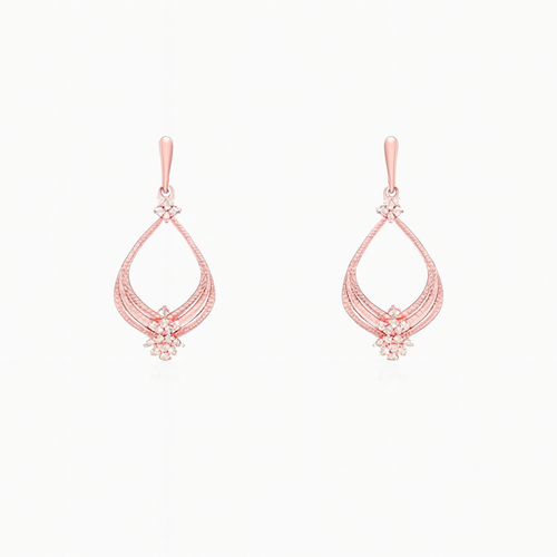 getpubthumb-52.png Rose Gold Teardrop Diamond Dangle Earrings - Image 1