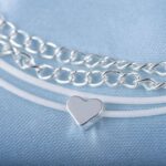 Bohemian Silver Heart Multi Chain Anklet Ankle Bracelet - Image 3