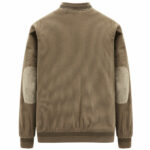 Mens Round Collar Winter Zipped Up Elbow Patch Jacket - Image 6