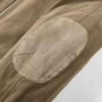 Mens Round Collar Winter Zipped Up Elbow Patch Jacket - Image 7