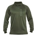Long Sleeve Polo Shirts Mens Tactical Military Golf Polo Tee Shirts - Image 2